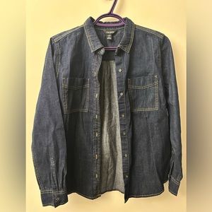 Joe Fresh Dark Wash Denim Shirt | Size S